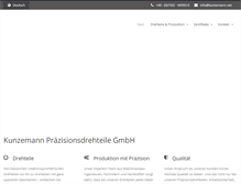 Tablet Screenshot of kunzemann-drehteile.de